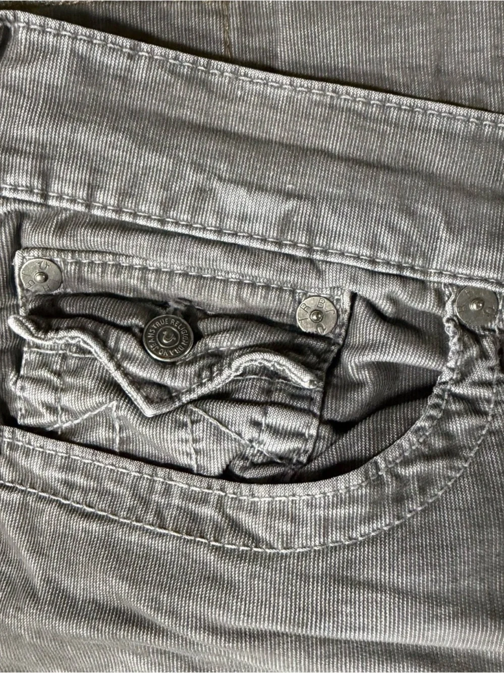 True Religion Ricky Corduroy Jean Shorts Men's Cut Off Y2k Size 36